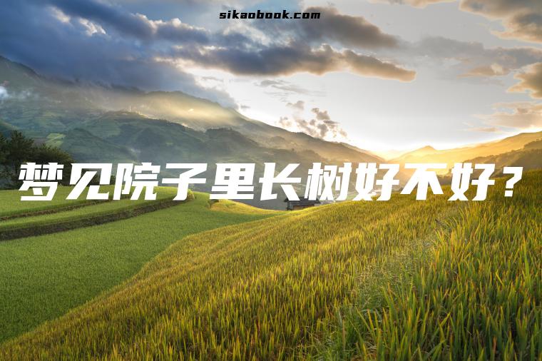 梦见院子里长树好不好？