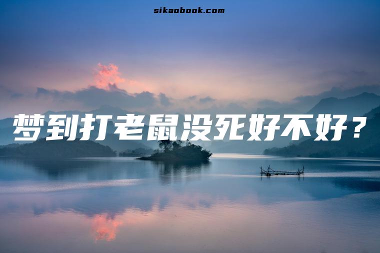 梦到打老鼠没死好不好？