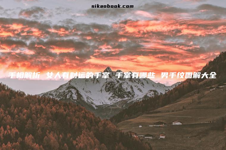 手相解析 女人有财运的手掌 手掌有哪些 男手纹图解大全