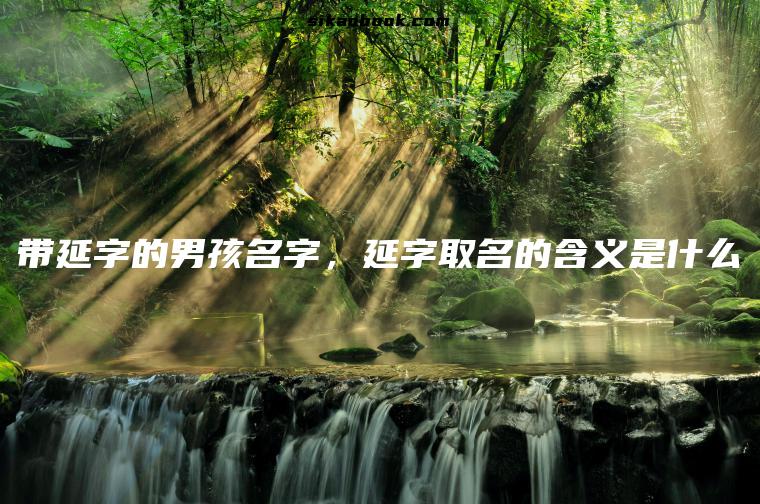 带延字的男孩名字，延字取名的含义是什么